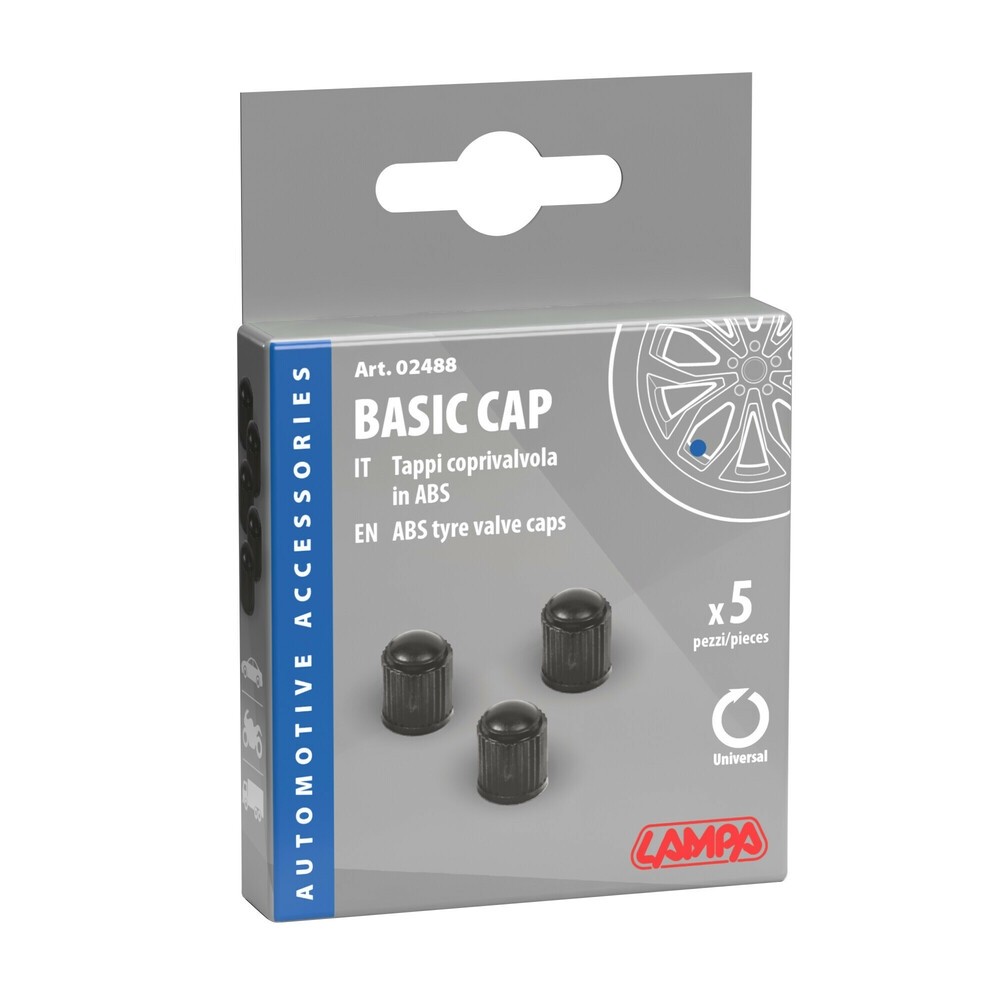 TAPPI CAPUCCI COPRIVALVOLA IN ABS SET 5 PZ LAMPA 02488
