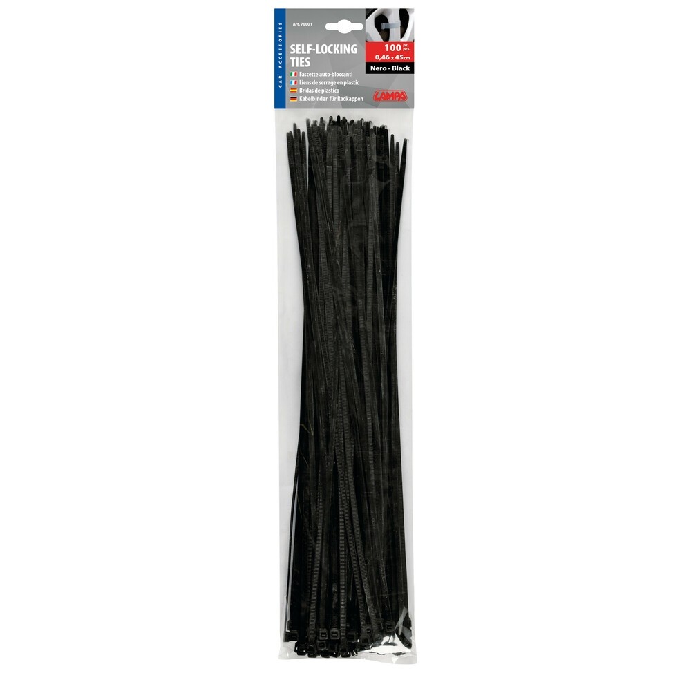 FASCETTE FERMACAVO DA 45 CM 100 PZ LAMPA 70001