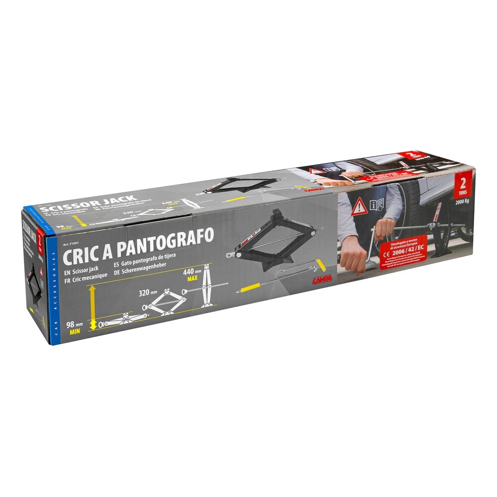 CRIC A PANTOGRAFO FINO A 2.000 KG LAMPA 71501