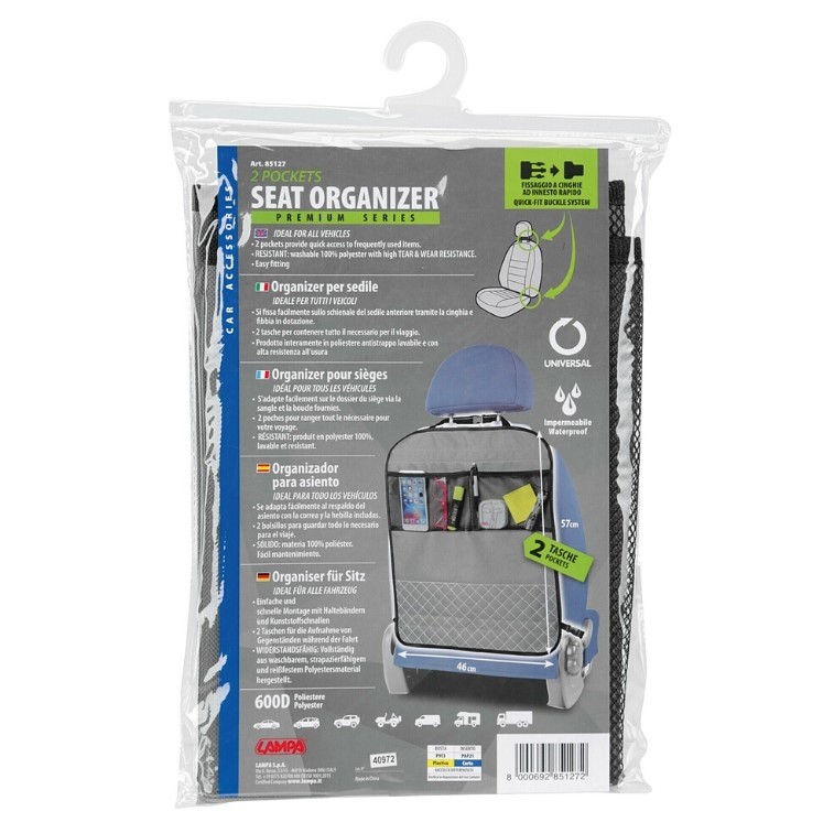 PREMIUM ORGANIZER UNIVERSALE PER SEDILI 2 POCKETS LAMPA 85127