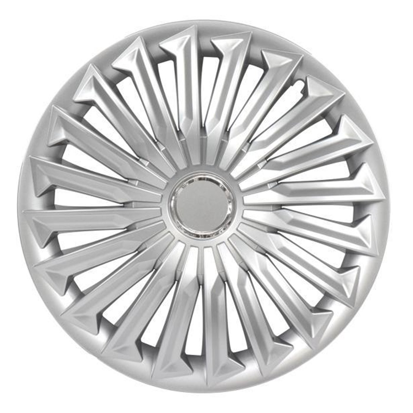 SET 4 COPRICERCHI UNIVERSALI ALULLK JOY SILVER 15'' CORA 42645