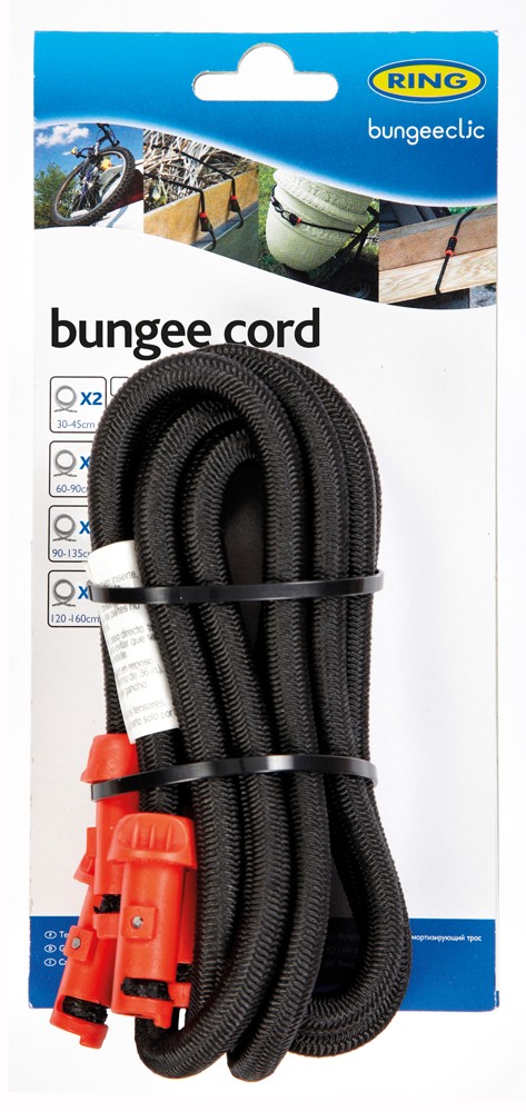 COPPIA CORDE ELASTICHE BUNGEECLIC 120 CM RING RLS120
