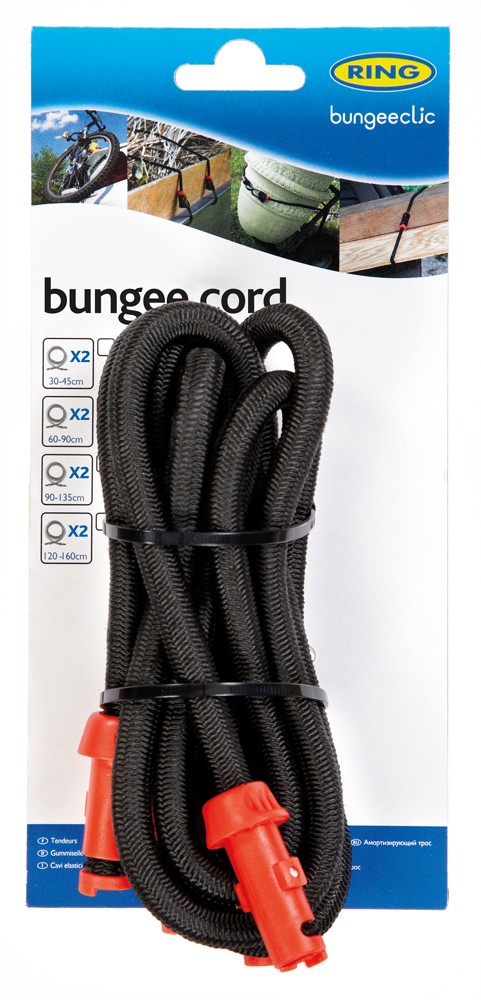 COPPIA CORDE ELASTICHE BUNGEECLIC 90 CM RING RLS90