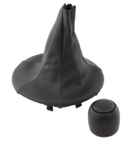 POMELLO E CUFFIA CON GHIERA LEVA CAMBIO MANUALE 5 MARCE FIAT PANDA II 03>12 (169) CORA 6930031