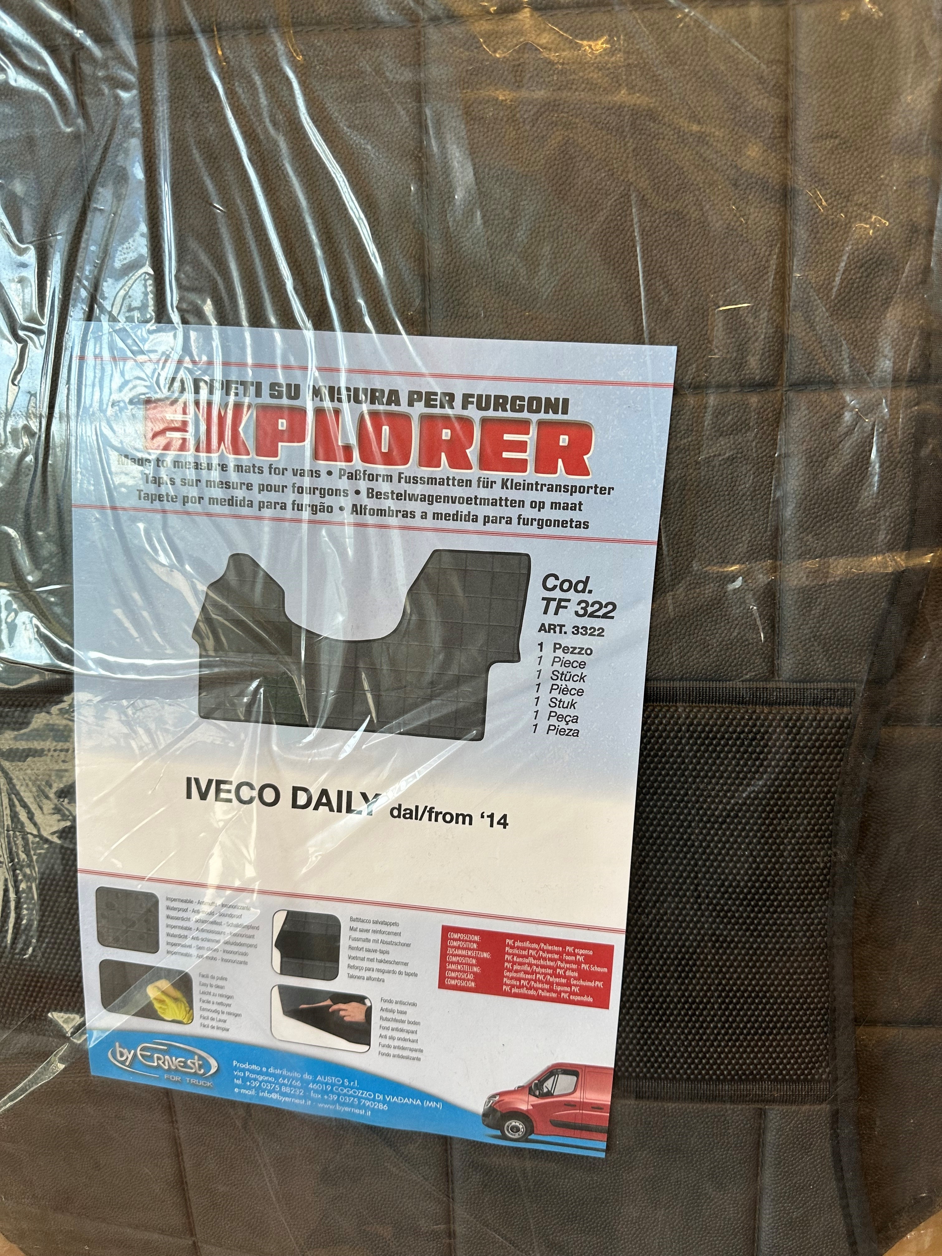 TAPPETO SU MISURA PER FURGONI IVECO DAILY DAL 2014  ERNEST 3322