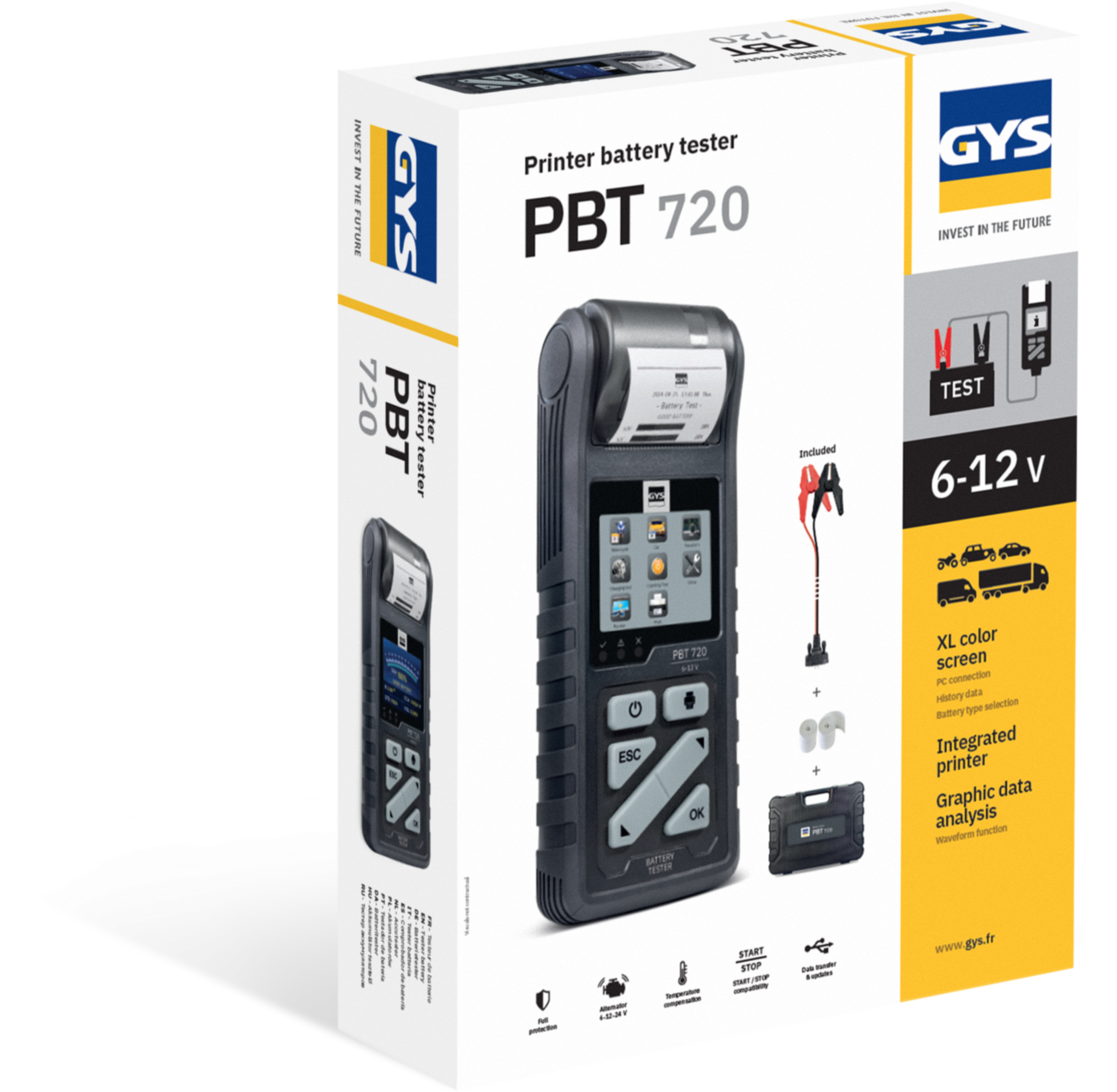 TESTER PER BATTERIA PBT 720 - START/STOP GYS 083240