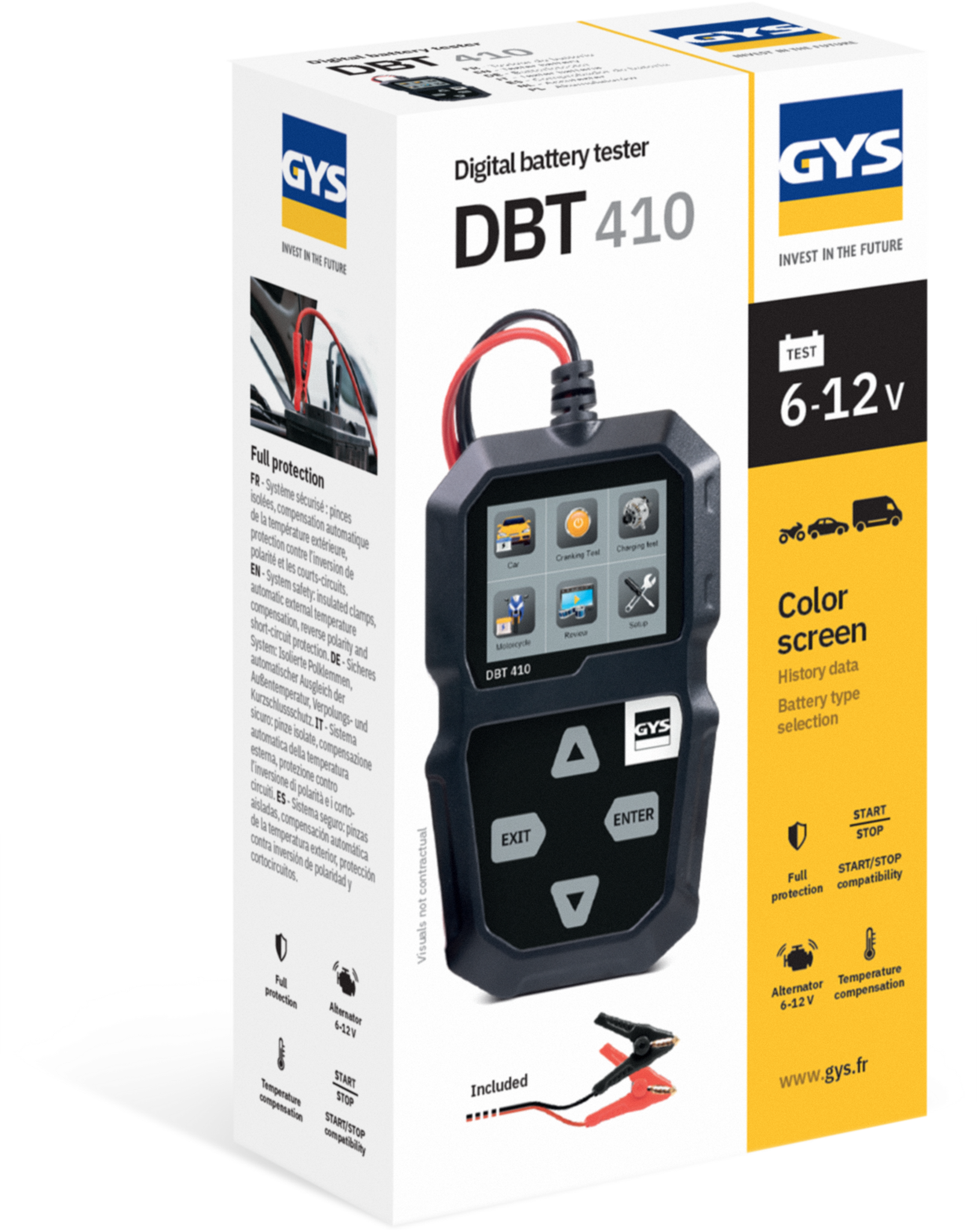 TESTER DI BATTERIA DBT 410 - START/STOP 6/12 V GYS 083233