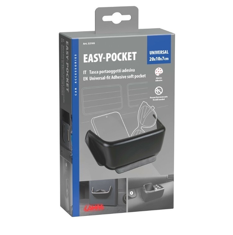 TASCA  PORTA OGGETTI ADESIVA 20X10 CM LAMPA 32105