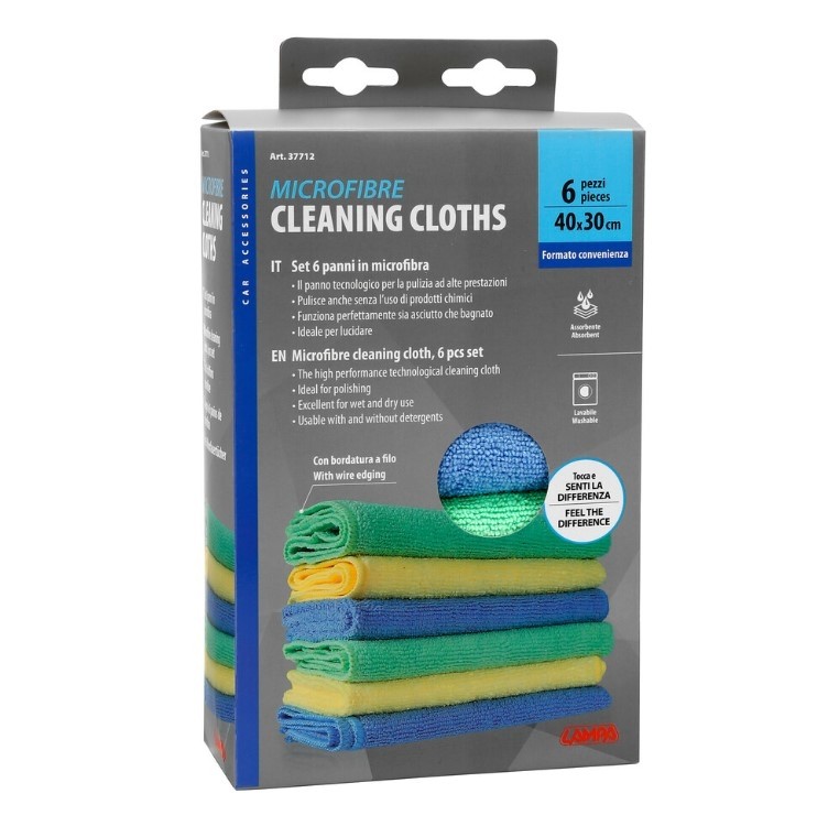 SET 6 PANNI IN MICROFIBRA 40X30 CM LAMPA 37712