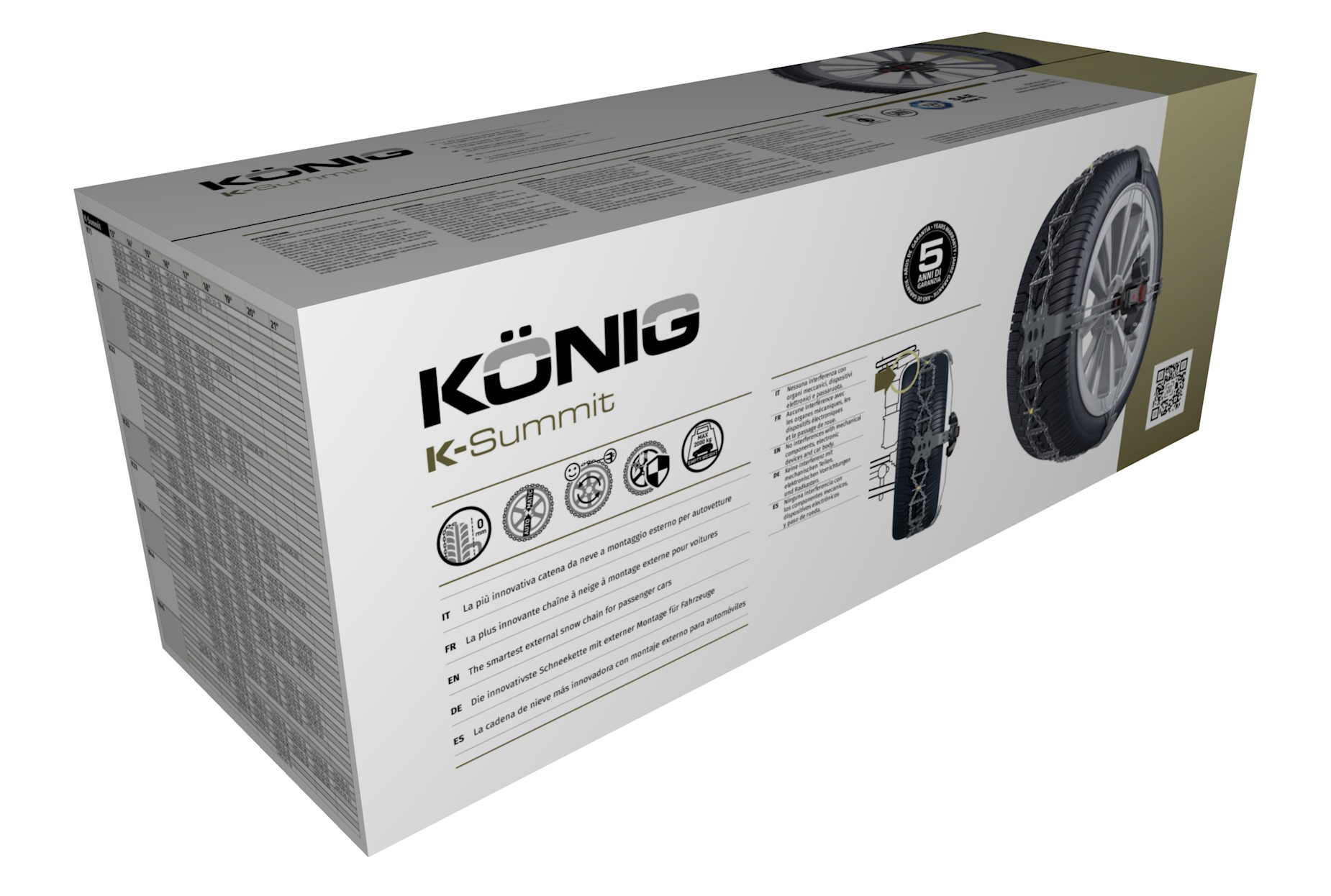 SERIE CATENE NEVE K SUMMIT K77 XXL KONIG