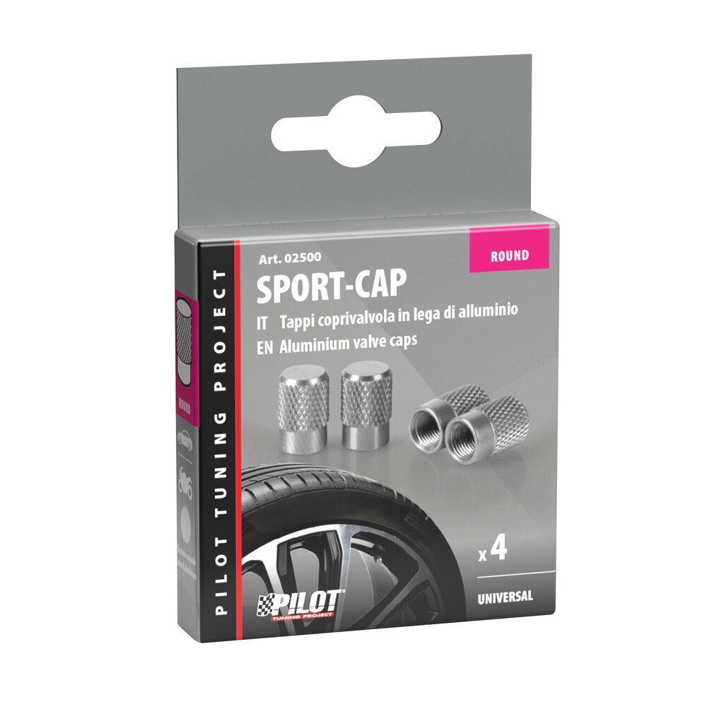 SET 4 TAPPI COPRIVALVOLA IN ALLUMINIO PILOT 02500