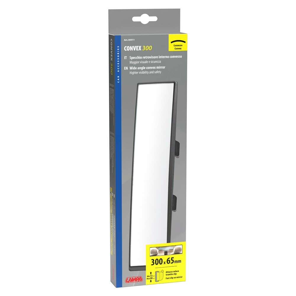SPECCHIETTO RETROVISORE CONVESSO 300X65 MM - CONVEX 300 LAMPA 65511