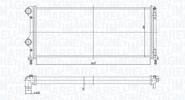 RADIATORE RAFFREDAMENTO MOTORE FIAT DOBLO' CARGO MAGNETI MARELLI BM1872