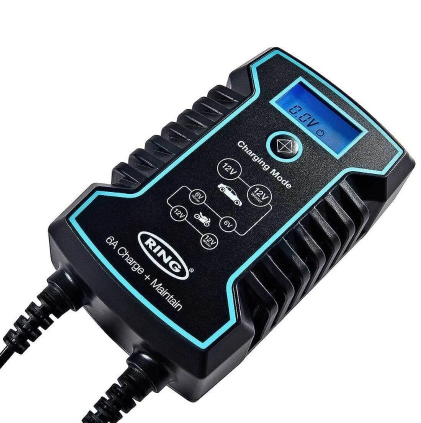 CARICABATTERIE SMART DISPLAY LCD 6/12V RING RESC806