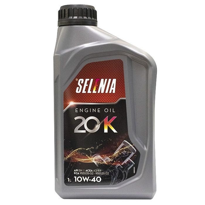 OLIO MOTORE SELENIA 20K 1LT  LUBRIFICANTE CON BASI SINTETICHE 10W40