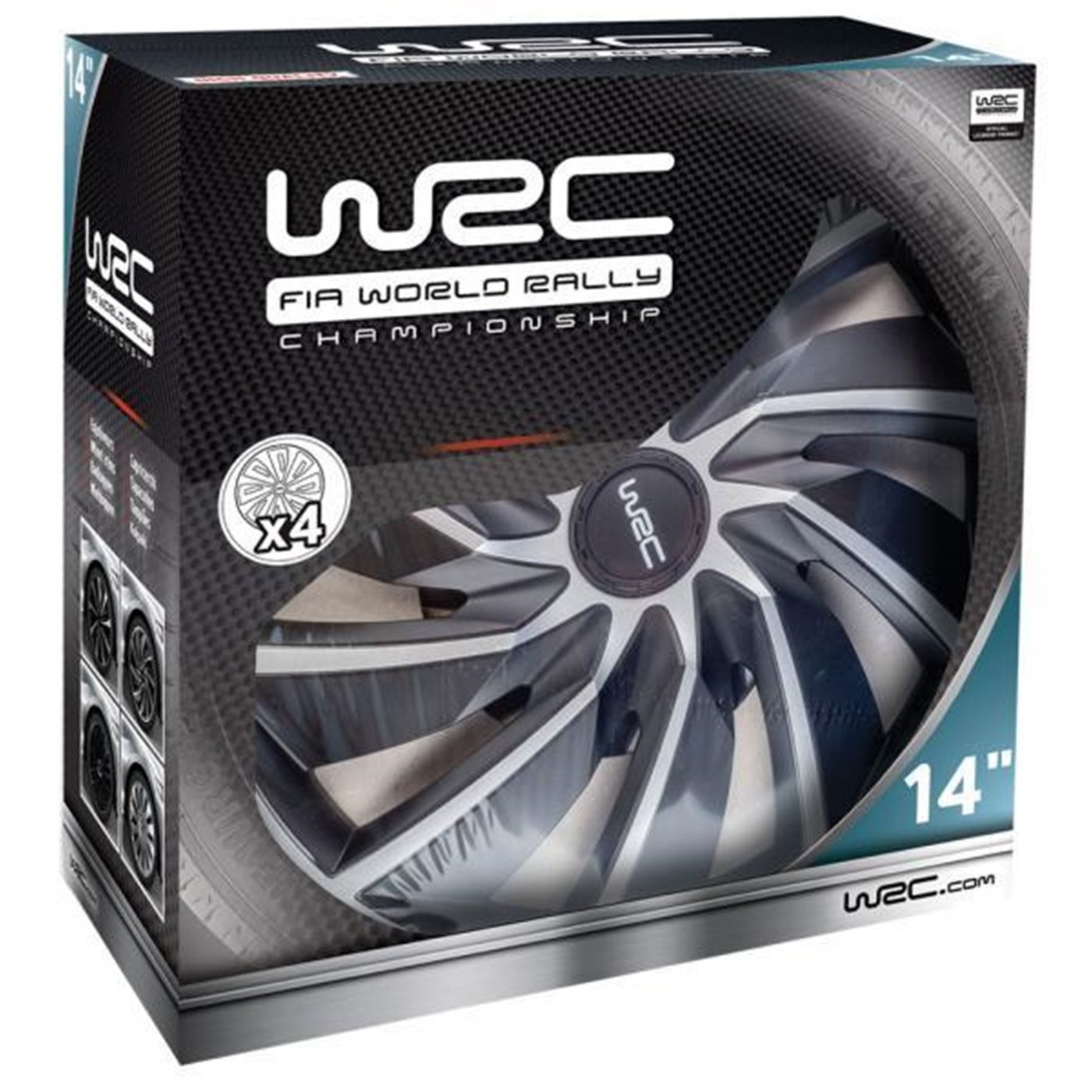 SET 4 COPROCERCHI 14'' TURBO  BICOLORE CORA 7597