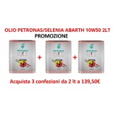 TRE CONFEZIONI OLIO PETRONAS/SELENIA ABARTH 10W50 da  2LT
