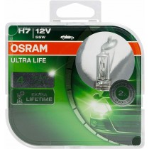KIT 2 LAMPADINE OSRAM H7 12V ULTRA LIFE LUNGA DURATA LONG LIFE