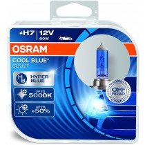LAMPADA  OSRAM ALOGENA COOL BLUE BOOST, H7 12 V,80 W, LUCE BLU, BASE PX26D, 5000K, OFF-ROAD    62210CBBDUO