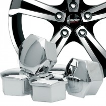 COPRIBULLONI CROMATI IN CHIAVE 17 mm  21 PEZZI SIMONI CBC/17