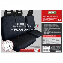 COPRISEDILI PER FURGONI TG SP24 TESSUTO COTONE TRAPUNTATO NERO CORA 1702463