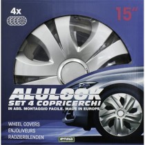 SET 4 COPRICERCHI UNIVERSALI ALULOOK TOP RING 15" CORA-40145