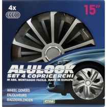 SET 4 COPRICERCHI UNIVERSALI ALULOOK FAME MIX 15'' CORA 42345