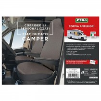 COPRISEDILI FODERINE ANTERIORI PERSONALIZZATI CAMPER FIAT DUCATO 06> PIOMBO-ANTRACITE CORA 129406