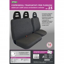 COPRISEDILE PER FURGONE TG. SP23 TESSUTO COTONE TRAPUNTATO COLORE ANTRACITE CORA 1702391