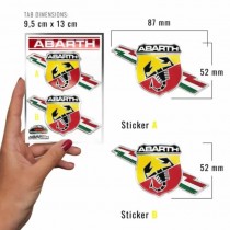 ADESIVO STICKER ABARTH RACING TABS SCUDETTO FOLGORE 2 PZ QUATTROERRE 21503