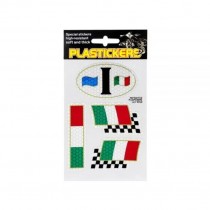 ADESIVO STICKER RIFRANGENTE SET BANDIERE ITALIA 1 QUATTROERRE 5703
