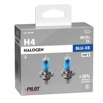 COPPIA LAMPADINE ALOGENE BLU-XE 12V H4 60/55W P43T PILOT 58184