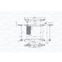 RADIATORE RAFFREDAMENTO MOTORE  FIAT PANDA 1.0MILHYB.20>  MAGNETI MARELLI BM2222