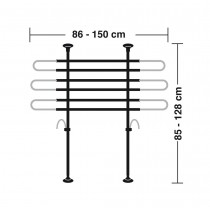 GRIGLIA TELESCOPICA A TRE ELEMENTI PER CANI LAMPA 60414