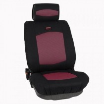 COPPIA COPRISEDILE ANTERIORI (2 PZ) UNION TEXTILE ROSSO NERO