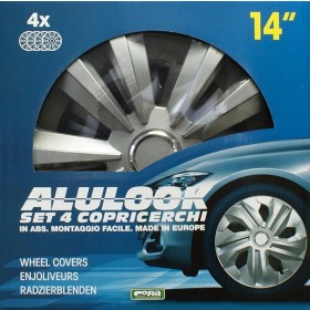 SET 4 COPRICERCHI UNIVERSALI 14''  ALULOOK DELTA CORA 40644