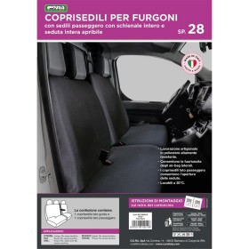 COPRISEDILI PER FURGONI TG. SP28 SEDUTA INTERA TESSUTO POLIESTERE NERO CORA 1702801P