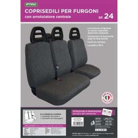 COPRISEDILI PER FURGONE TG SP24 TESSUTO COTONE TRAPUNTATO ANTRACITE CORA 1702461