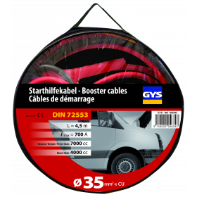 CAVI DI AVVIAMENTO PRO 700A (4L/7L) - MORSETTI ISOLATI - Ø35mm² - 2 x 4,5m GYS 056343