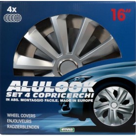 SET 4 COPRICERCHI  16'' ALULOOK FAME SILVER CORA 42246