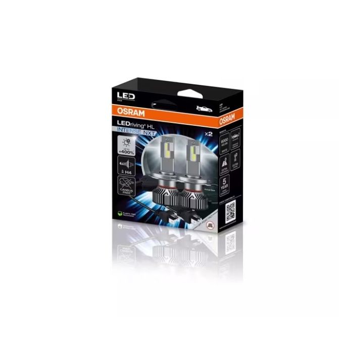 DUO BOX COPPIA DUE LAMPADINE LEDriving HL INTENSE NXT H4 OSRAM 64193DWINN-2HB