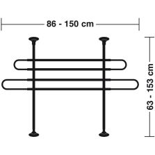 GRIGLIA DIVISORIA TELESCOPICA A 2 ELEMENTI PER MERCI E ANIMALI LAMPA 60415