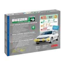 KIT 04 SENSORI PARCHEGGIO ANTERIORI PER AUTO 12V BUZZER F4 - LAMPA 74498
