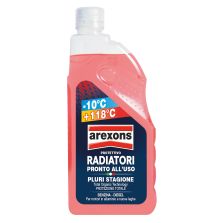 LIQUIDO PROTEZIONE RADIATORE PLURISTAGIONALE 1 LITRO ROSSO -10C° AREXONS 8060