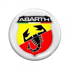 ADESIVO 3D STICKER ABARTH SCUDETTO DIAMETRO 75 MM QUATTROERRE 21534