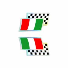 ADESIVO 3D STICKER BANDIERA ITALIANA SCACCHI QUATTROERRE 14108