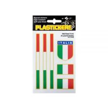 ADESIVO STICKER RIFRANGENTE SET BANDIERE ITALIA 2 QUATTROERRE 5702
