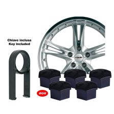 COPRIBULLONI CHIAVE 19 mm NERO CON CHIAVE SIMONI CBC/19
