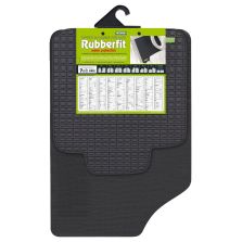 COPPIA TAPPETI ANTERIORE IN GOMMA RUBBERFIT COLORE NERO FIT-7 CORA 134017