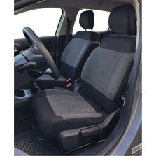 COPRISEDILI FODERINE ANTERIORI PERSONALIZZATI CITROEN C3 16> TESSUTO MILLEPUNTI ANTRACITE CORA 129185